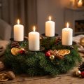 Set de 4 supports à bougies en métal noir à piquer Ø9 cm | Floristik24.fr
