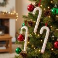 Zuckerstangen décoratives à suspendre blanc et multicolore 20 cm - Lot de 6 | Floristik24.fr