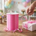 Ruban décoratif rose brillant 4,8 mm x 500 m en polypropylène | Floristik24.fr