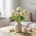 Bouquet de Bellis Artificiel Blanc 22 cm - Lot de 4 | Floristik24.fr