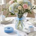 Ruban Organza Bleu Clair 15 mm x 50 m | Floristik24.fr