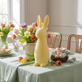 Décoration Lapin de Pâques Jaune 47 cm en Plastique avec Finition Veloutée | Floristik24.fr