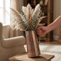 Vase décoratif vintage en métal cuivré avec poignée, H36 cm x Ø19,5 cm | Floristik24.fr