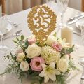 Chiffre décoratif doré sur tige 35 ans – Lot de 10 | Floristik24.fr