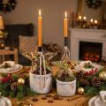 Lot de 8 étoiles décoratives dorées en métal et fil, 15 cm | Floristik24.fr