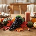 Dekor Grappe de Raisin Noir 22 cm en Plastique pour Décoration Intérieure et Saisonnière | Floristik24.fr