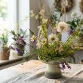 Coupe décorative en céramique crème et vert gris Ø20cm H16cm | Floristik24.fr