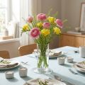 Vase en Verre Transparent avec Pied Ø6cm H15cm | Floristik24.fr