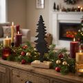 Sapin décoratif en bois et métal pour table 27 cm | Floristik24.fr