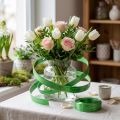 Fil plat aluminium vert pomme 5 mm 10 m pour décoration créative | Floristik24.fr