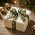 Ruban cadeau vert or ruban de Noël cerf 25mm 15m | Floristik24.fr