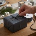 Ruban décoratif noir et argenté 3 mm x 100 m pour cadeaux et déco | Floristik24.fr