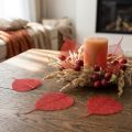 Feuilles Squelettées de Bodhi Rouges pour Décoration et Loisirs Créatifs - Lot de 200 | Floristik24.fr