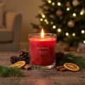Bougie parfumée en verre Pomme Épices H8cm Noël | Floristik24.fr