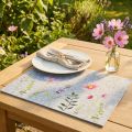 Lot de 4 sets de table en feutrine motif fleurs des champs 45x35 cm | Floristik24.fr