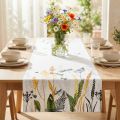 Tissu de table estival 40x150cm avec motifs de prairie et insectes | Floristik24.fr