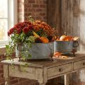 Set de 2 coupes décoratives en métal avec pieds et anses, finition vintage | Floristik24.fr