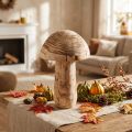 Grand champignon décoratif en bois de Paulownia Ø21 cm H33 cm | Floristik24.fr