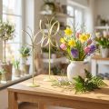 Papillons en métal vert et or H29 cm – Lot de 2 | Floristik24.fr