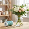 Fil décoratif bleu givré en métal 0,5 mm x 50 m | Floristik24.fr