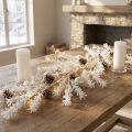 Branche de Décoration Hivernale Blanche avec Finition Givrée 124 cm | Floristik24.fr