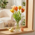 Tulipes artificielles orange 53 cm pour décoration et fêtes | Floristik24.fr