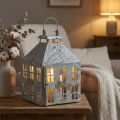 Lanternes décoratives en métal style maison vintage - H 35 cm | Floristik24.fr