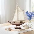 Voilier Décoratif en Bois de Pin 32×5×41 cm | Floristik24.fr