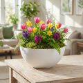 Coupe ronde en plastique blanc Ø25cm H12cm | Floristik24.fr