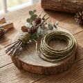 Fil de décoration rustique vert 3-5 mm x 3 m | Floristik24.fr