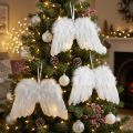Décoration Ailes d’Ange en Plumes Blanches à Suspendre – Lot de 3 (25×18 cm) | Floristik24.fr
