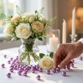 Perles décoratives en plastique violet Ø10mm - Lot de 115 | Floristik24.fr