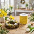 Fil décoratif en papier avec fil métallique intégré jaune Ø2 mm 100 m | Floristik24.fr