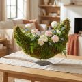 Coupe demi-lune en mousse naturelle avec socle en métal 40×15×30 cm | Floristik24.fr