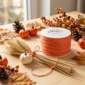 Fil papier orange avec fil métallique intégré Ø2 mm – 100 m | Floristik24.fr