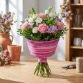Manschettenpapier rose, fuchsia et violet - Rouleau 25 cm x 100 m | Floristik24.fr