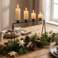 Chandelier noir en métal pour 4 bougies, 38 cm x 31 cm | Floristik24.fr
