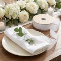 Ruban en Dentelle Blanche avec Motifs Cœurs 25 mm x 15 m | Floristik24.fr