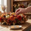 Épingles décoratives à tête perlée Ø6 mm - 65 mm - Orange - Lot de 100 | Floristik24.fr
