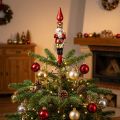 Figurine casse-noisette rouge pour sapin de Noël, 28 cm, en verre véritable | Floristik24.fr