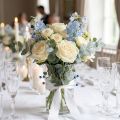 Épingles décoratives à tête perlée bleu Ø10 mm - 60 mm - Lot de 50 | Floristik24.fr