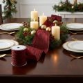 Ruban décoratif bordeaux en tissu froissé 100 mm x 15 m | Floristik24.fr