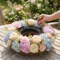 Anneau en mousse florale avec base OASIS® Renewal® Mousse Florale Biolit® 38 cm, lot de 2 | Floristik24.fr