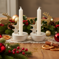Set de 2 Chandeliers Étoiles en Céramique Blanche et Grise, 11 cm | Floristik24.fr