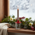 Photophores en verre transparent rond 8 cm par 3 | Floristik24.fr