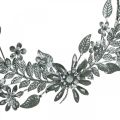Floristik24 Décoration printanière, bague décorative fleurs, décoration métal, décoration fleur pendentif Ø16cm 2pcs
