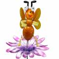 Floristik24 Épingle fleur abeille sur fleur avec ressorts métal orange, violet H74cm