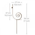 Floristik24 Pieu de jardin escargot grande décoration de jardin en métal rouillé H94cm