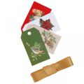 Floristik24 Papier cadeau avec ruban de soie et étiquettes 4 feuilles par lot 50 × 70cm