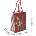 Sachet cadeau Noël avec motifs de souris 16 cm, lot de 2 | Floristik24.fr